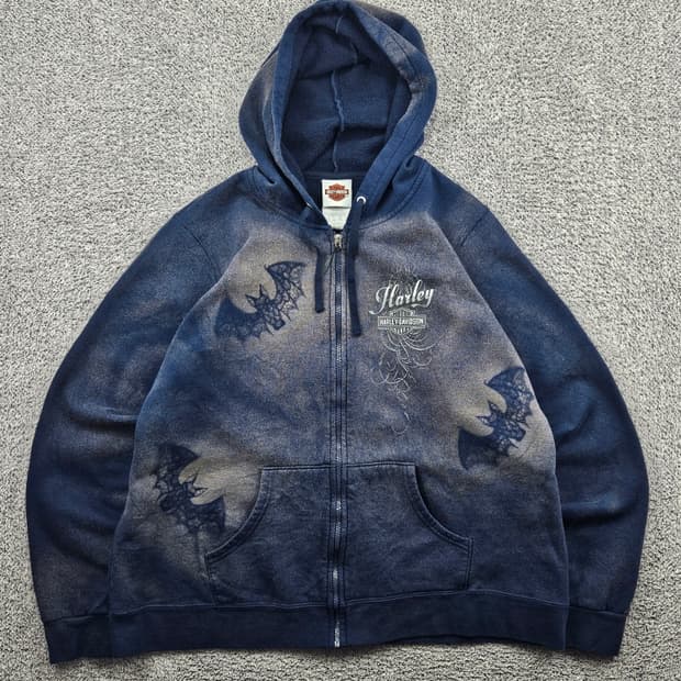 할리데이비슨 다잉워시드 커스텀 스웻 후드집업 (2XL) / 11457