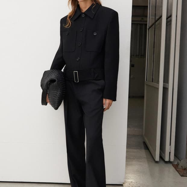 [2] 타일레 울 캔버스 모토 자켓 블랙 새상품