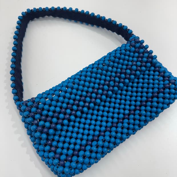 YMC 블루 비즈 가방 