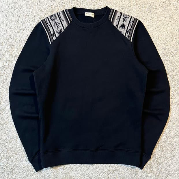 생로랑 SAINT LAURENT 맨투맨 블랙