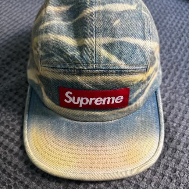 슈프림 데님 캠프캡 더티 인디고 FW25