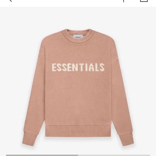 에센셜 니트 핑크 12사이즈 essentials knit