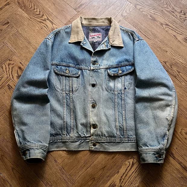 [2XL]90's Lee USA 스톰라이더 블랭킷 데님 트러커 자켓 R3