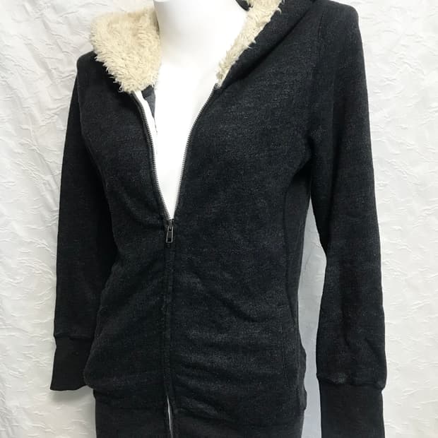 빈티지 y2k 투웨이 퍼 후드 집업