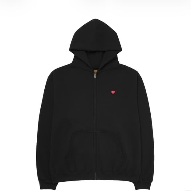 휴먼메이드 하트 와펜 후드집업