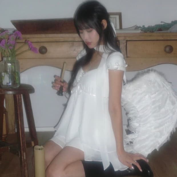 엔젤넘버555 엔넘파 스노우 엔젤 블라우스