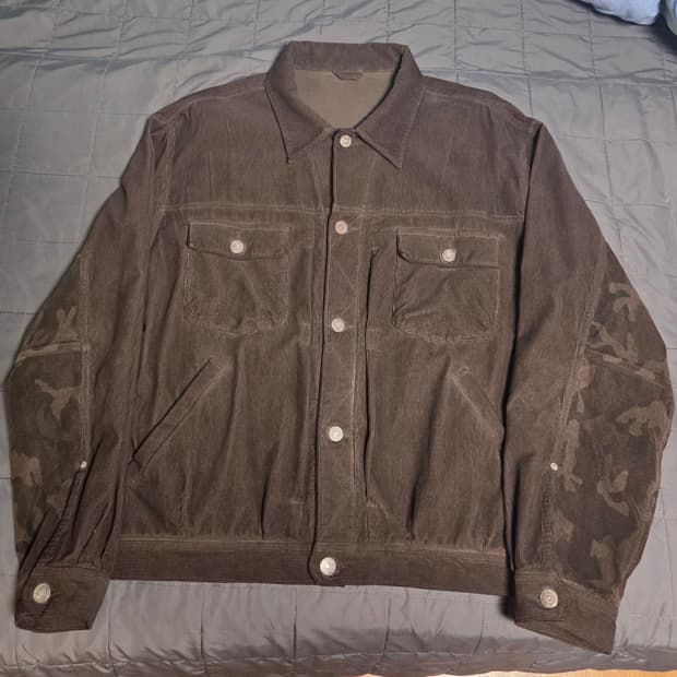 3) 폴리테루 코듀로이 트러커 카모 브라운