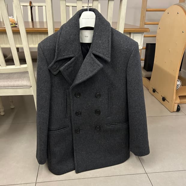 던스트 울 하프코트(누빔 안감)