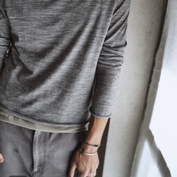 [구매 그레이, 차콜 2, 3] 모노프리베 텍스처 롱슬리브