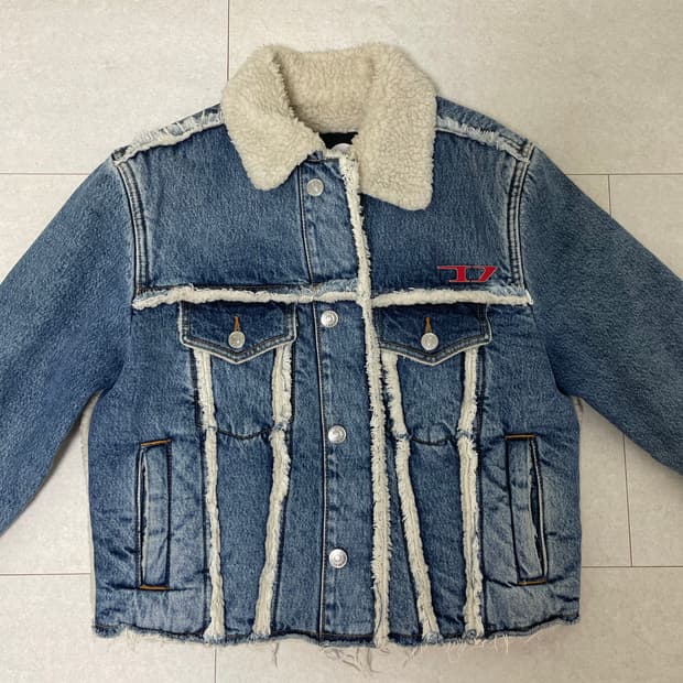 디젤 퍼 청자켓