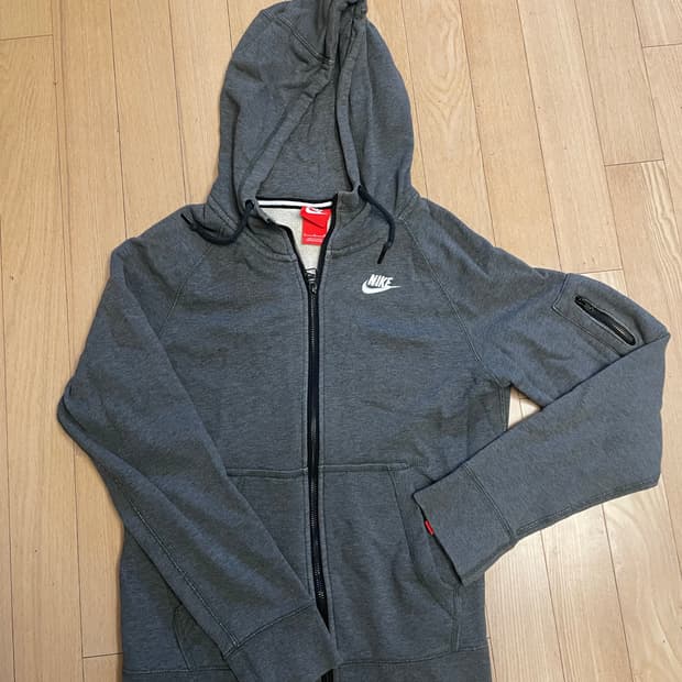 나이키 회색 후드집업 M