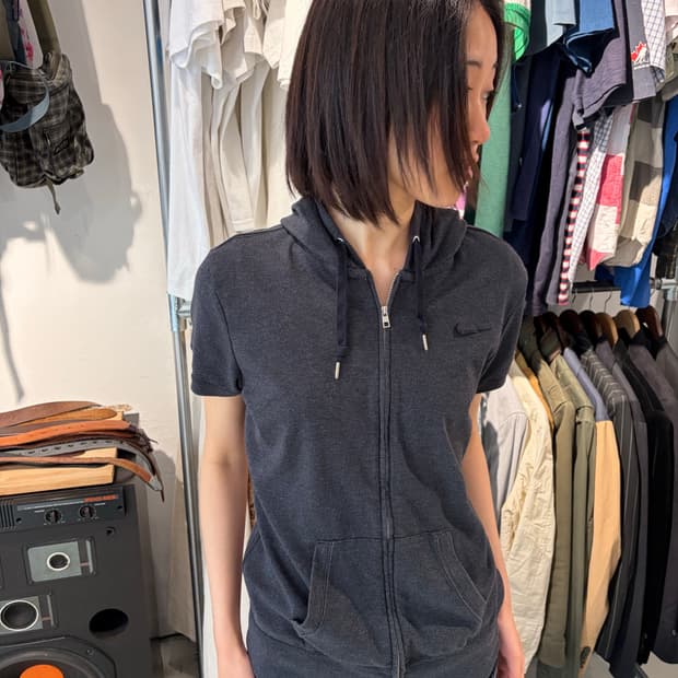 Nike 슬림핏 반팔 후드 집업