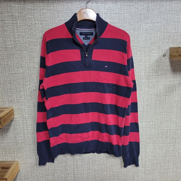 M 95~100사이즈 타미힐피거 하프 집업 니트 빈티지 아메카지