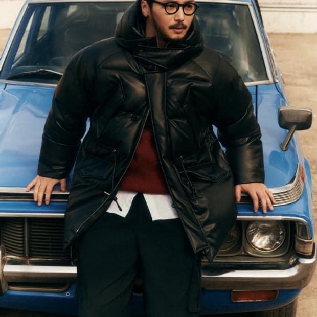 유니폼브릿지 / 카라코람 비건 레더 쉘터 다운 파카 / XL