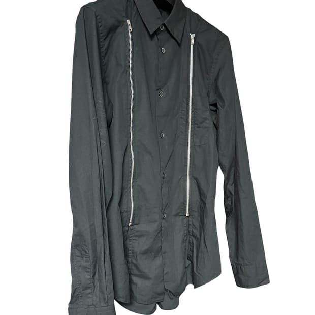 꼼데가르송 블랙 집업 셔츠