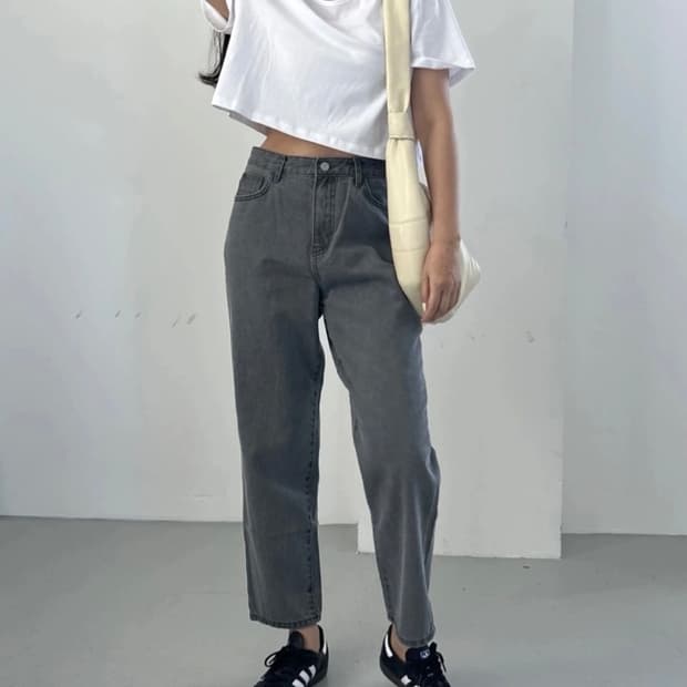 깔량)피그먼트 워싱진 진그레이 55사이즈(새상품)