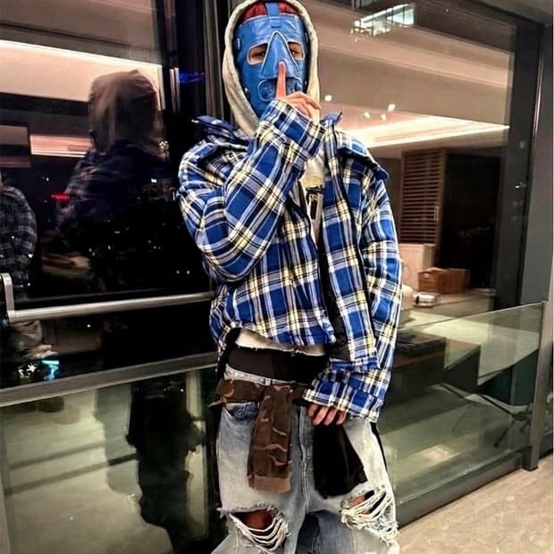 재팬발 월드워2 설상 마스크 블루 컬러