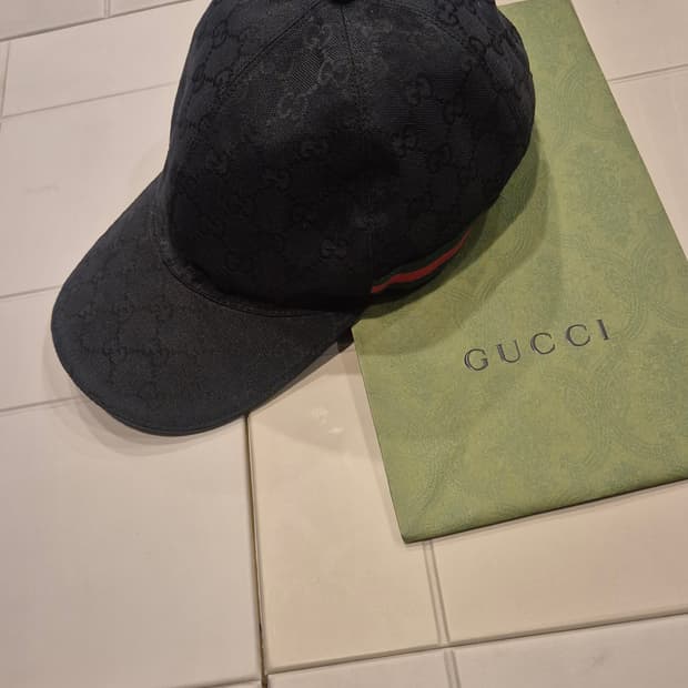 구찌/gg 캔버스 볼캡 블랙/xxxl