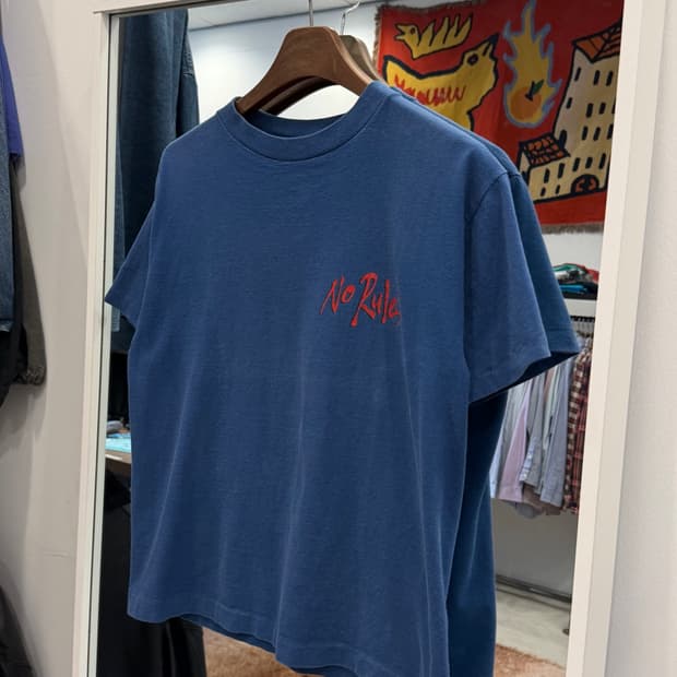 90s No Rules SkateBoard 페이딩 올드 티셔츠 (USA)