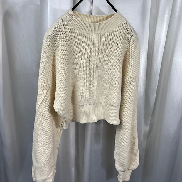Heather crop knit 