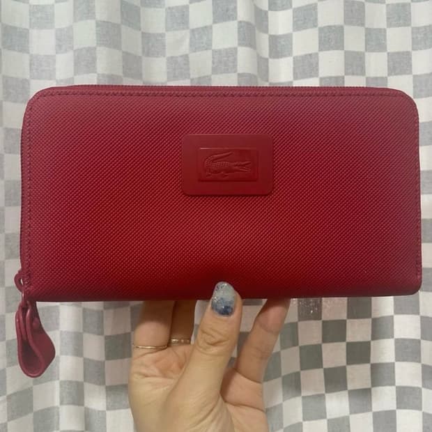 라코스테 장지갑:) 여성장지갑 지퍼지갑 빨간지갑 레드지갑
