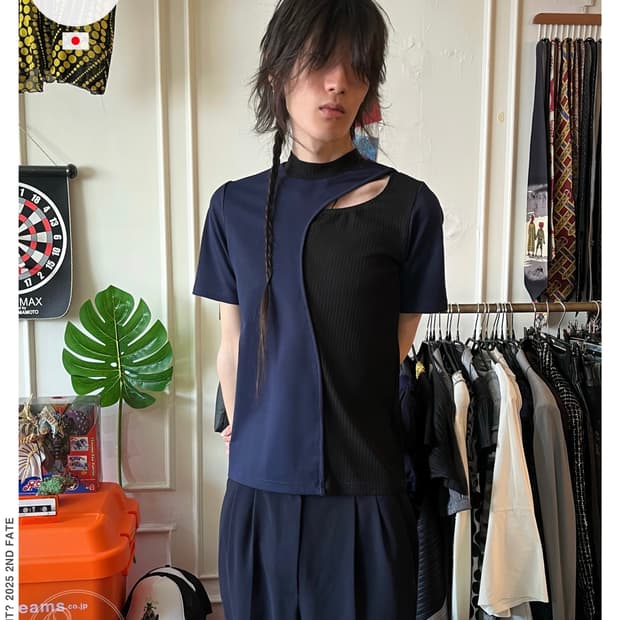 miette ミエット Mixed Texture Summer Top