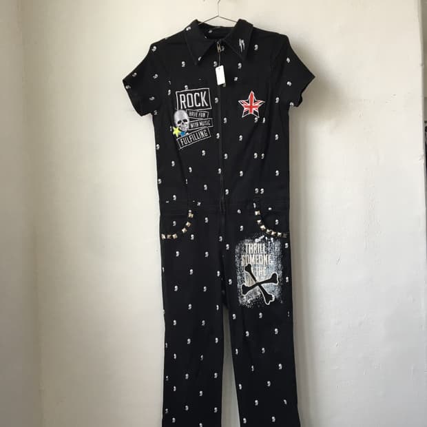 Skull pattern jumpsuit