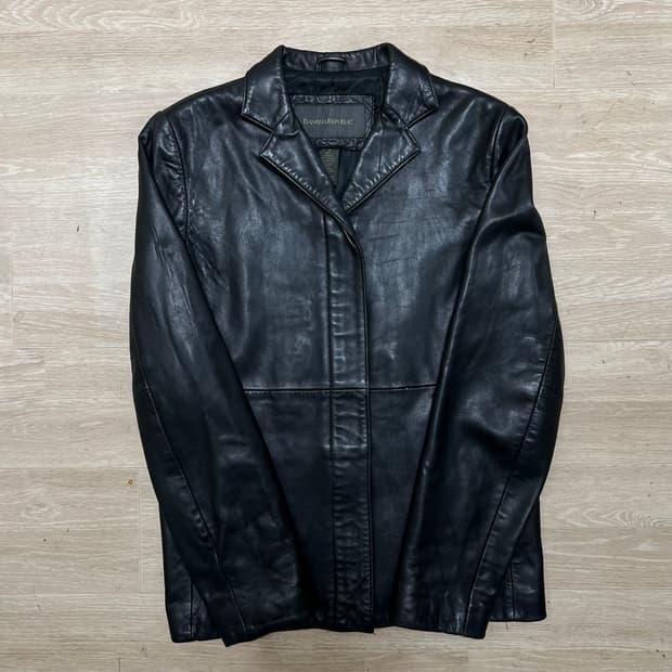 바나나 리퍼블릭 여성 램스킨 싱글 라이더 양가죽자켓 [블랙] S/90