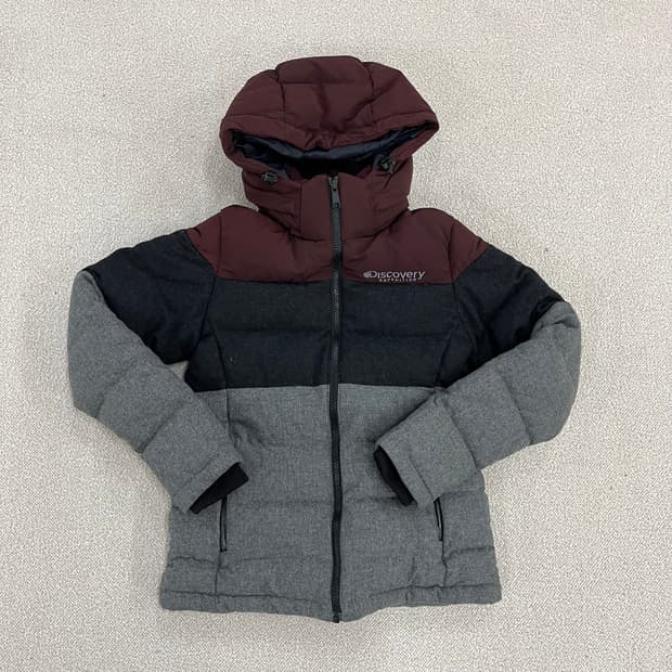 90 디스커버리 구스다운 컬러블럭 패딩 0129M1