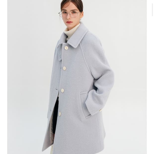 룩캐스트 코트 소라색