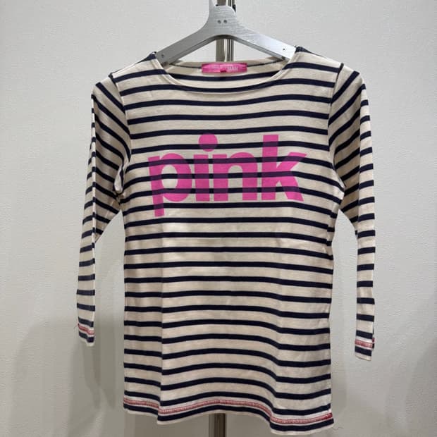 준야와타베 12ss pink 스트라이프 슬리브 