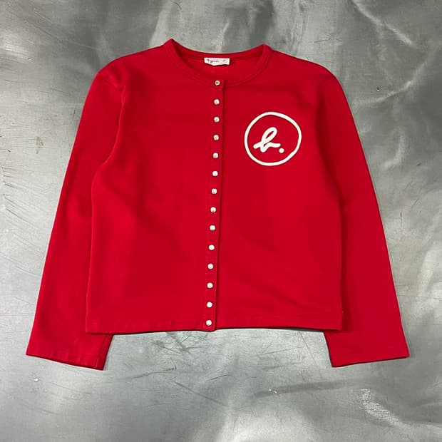  아네스베 로고 버튼 가디건 y16356