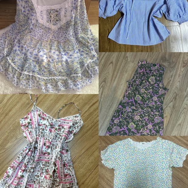 빈티지 플라워 모리걸 세트 히메갸루 로걀 페어리 아오이유우 하구미깔 