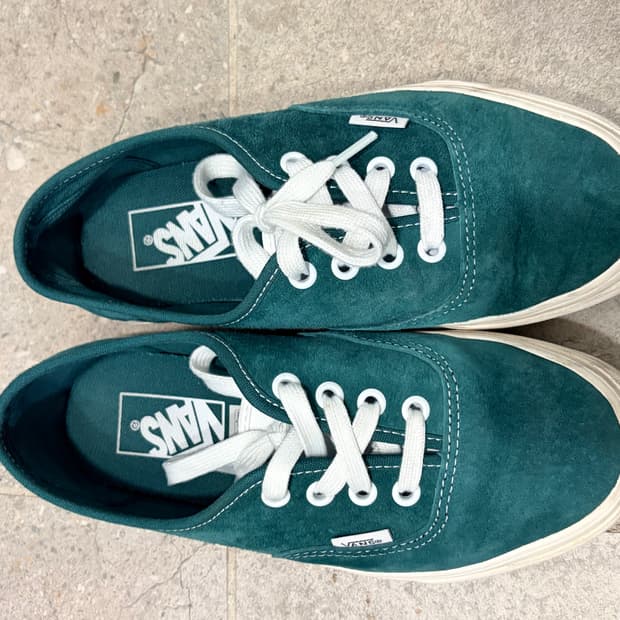 반스 어센틱 그린 스웨이드 225