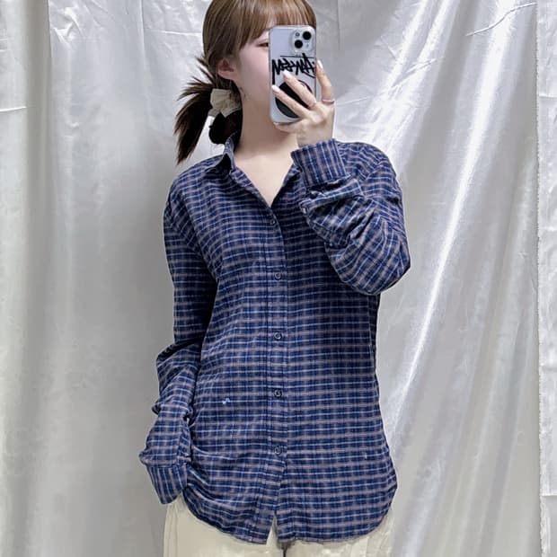 디젤 스몰로고 체크 셔츠