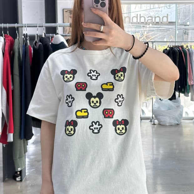 베이프 x Disney 마일로 미니마우스 반팔티