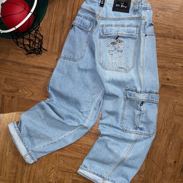 올드스쿨 데님 카고