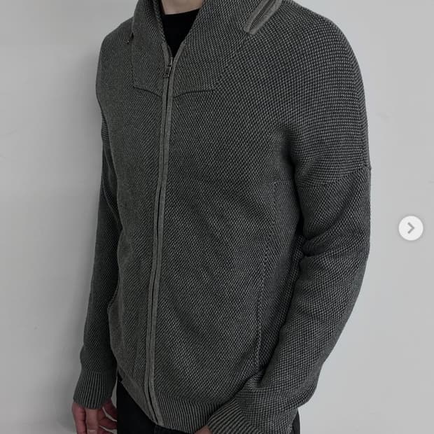 Armani exchange(아르마니 익스체인지) 숄카라 니트 집업