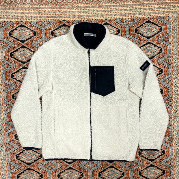 리복 클래식 화이트 플리스 집업 자켓 남성L