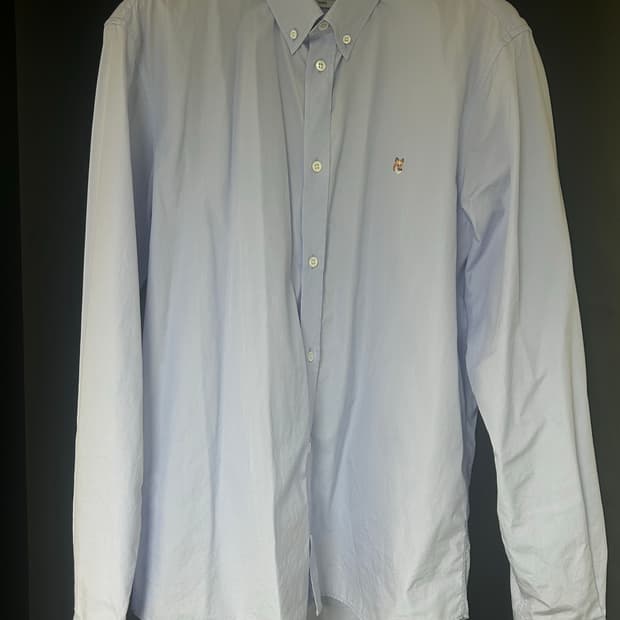 메종키츠네 귀여운 여우자수 셔츠 