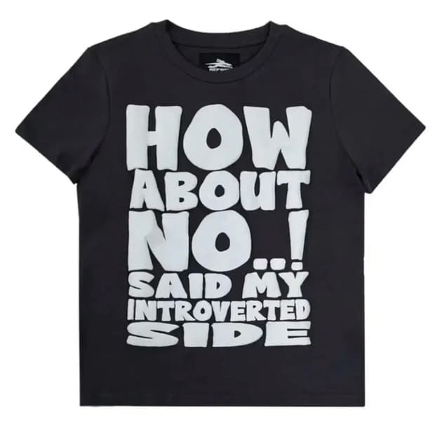 제노리포트 HOW ABOUT NO TEE (CHARCOAL)