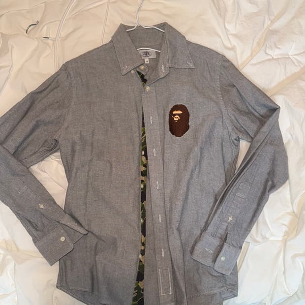 BAPE 베이프 빅 사루 옥스퍼드 셔츠 S