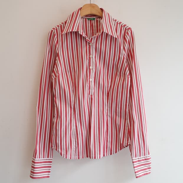 BENETTON 베네통 풀오버 스트라이프 셔츠