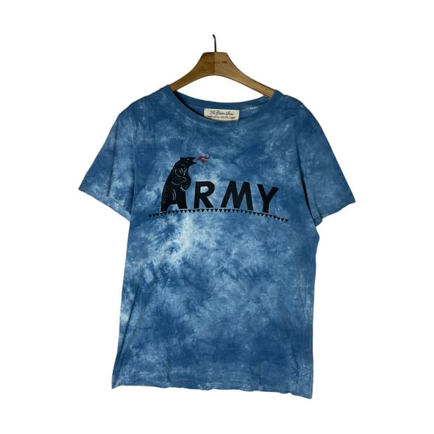 [REMI RELIEF] 레미릴리프 타이다이 ARMY 데미지 반팔티셔츠