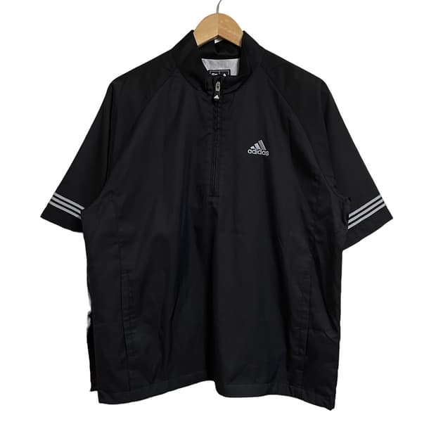 아디다스 검정 반팔 아노락 바람막이 M