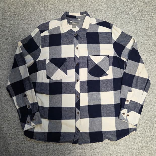 Natural 플란넬 체크셔츠 L(100)