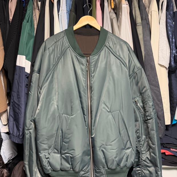 [50] juunj 준지 22fw 리버시블 마원 ma-1 카키 - 브라운