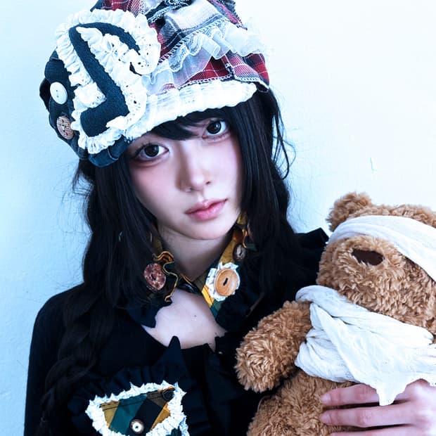 Custom🐾)Music-note🎵 cancan newsboy cap