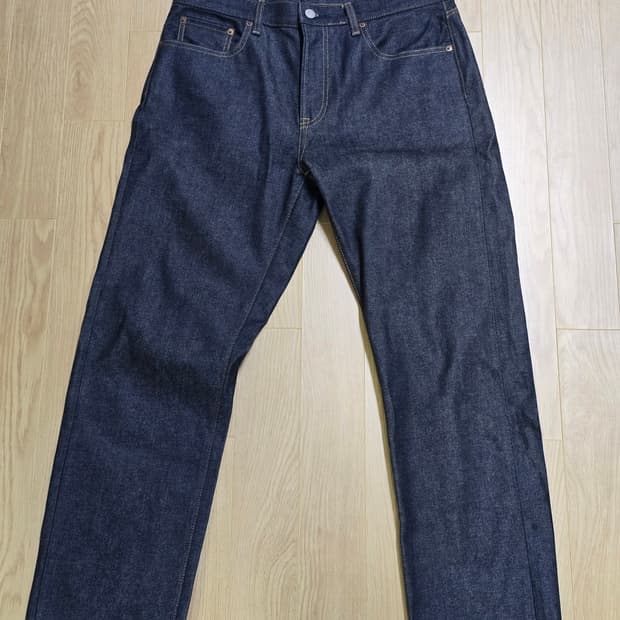 유니클로 진청 데님 셀비지 청바지 33사이즈
