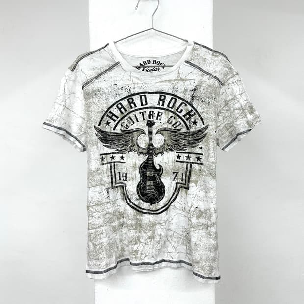 Hardrock cafe guitar printing shortsleev